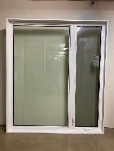 10750BP Fenêtre Battant PVC Blanc 2 sect 1 ouvr 1/3 2/3 71 x 82 - Photo 2