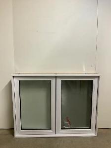10789BP Fenêtre Battant PVC Blanc 2 sect 1 ouvr 46 3/4 x 35 1/2