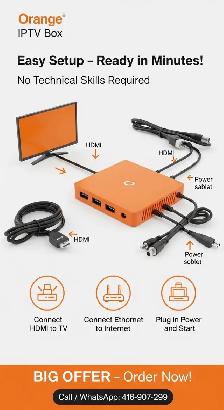 Orange Style Android TV Box – 4K | Plug & Play - Photo 2