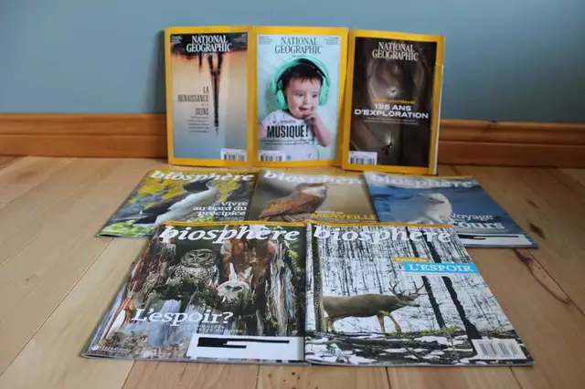 Magazines, revues NaGeo et Biosphère au tier du prix