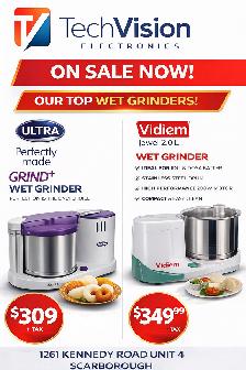 VIDIEM AND ULTRA WET GRINDER 2,0 L CAPACITY COMES WITH WARRANTY