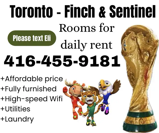 Toronto daily rent rooms