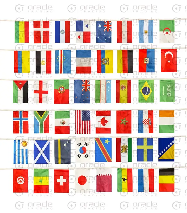 WORLD CUP STRING FLAGS - 2026 - 48 TEAM BUNTING