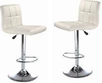 BRAND NEW HIGH BACK DESIGNER BAR STOOLS (WHITE). - Photo 8