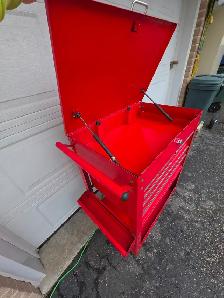 U.S. GENERAL 30 in., 5 Drawer Mechanics Cart, Red Padlock Secure