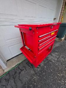 U.S. GENERAL 30 in., 5 Drawer Mechanics Cart, Red Padlock Secure - Photo 7