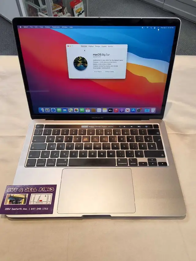 MacBook Pro 2020 13' i5  8GB 256GB