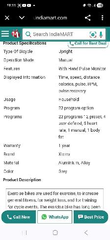 exercise bike.. xterra xt45 - Photo 8