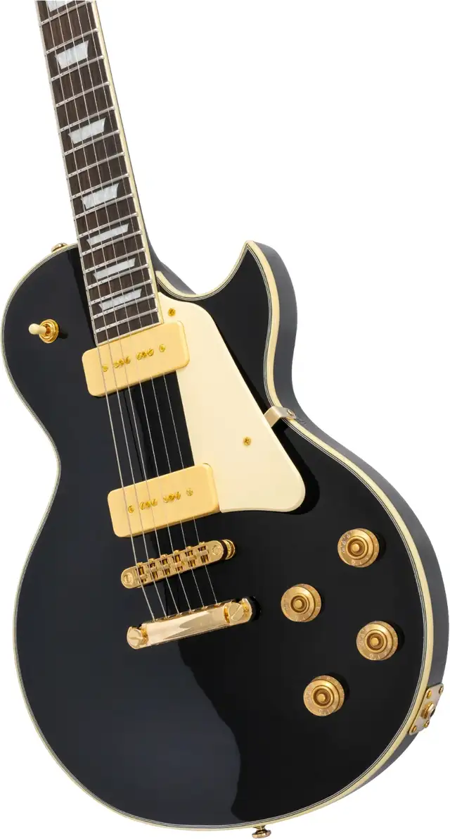 Sire L7V Larry Carlton Guitar Guitar Black with Gold Hardware - Photo 2