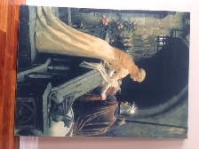 BELLE TOILE SÉRIGRAPHIE MÉDIÉVALE DANS CADRE 24'x32'HAUT: $25.00 - Photo 3