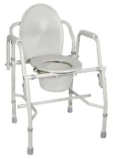 Slightly Used Standard Height Adjustable Commode & Shower Chair - Photo 3