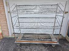 Stainless Steel Rolling Slanted Tool Display Rack Shelving Unit - Photo 3