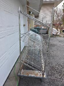 Stainless Steel Rolling Slanted Tool Display Rack Shelving Unit - Photo 5