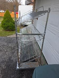 Stainless Steel Rolling Slanted Tool Display Rack Shelving Unit - Photo 6