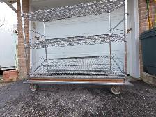 Stainless Steel Rolling Slanted Tool Display Rack Shelving Unit - Photo 7