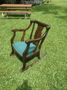Vintage wood rocking chair - Photo 3