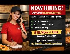 Now Hiring – Part-Time (Students Welcome!)