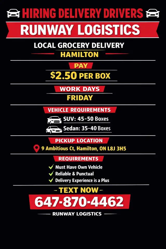 Hiring Delivery Driver Hamilton