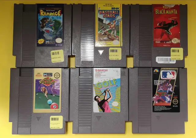 Cassettes variées Nintendo