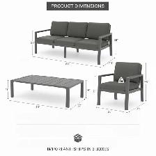 Brand New 4-Piece Heavy Duty Steel Patio Furniture Set  Special - Photo 6