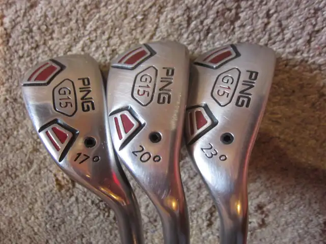 MINT RH STIFF PING #3-9,pw IRONS   17/20/23 HYBRIDS