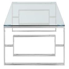 EROS Rectangular Coffee Table in Silver Free Delivery.. - Photo 4