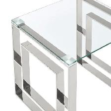 EROS Rectangular Coffee Table in Silver Free Delivery.. - Photo 5