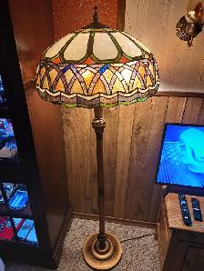 Tiffany pole lamp