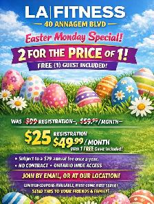 LA Fitness Easter Promos