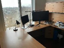Bureau de travail complet et étagère coordonnée comme neuf - Photo 2