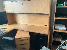 Bureau de travail complet et étagère coordonnée comme neuf - Photo 5