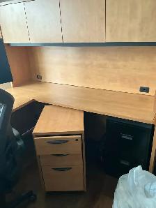 Bureau de travail complet et étagère coordonnée comme neuf - Photo 6