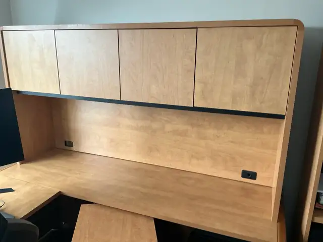 Bureau de travail complet et étagère coordonnée comme neuf - Photo 7
