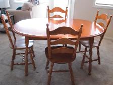 Solid maple dining room table