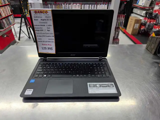 ordinateur portable Acer aspire ES15