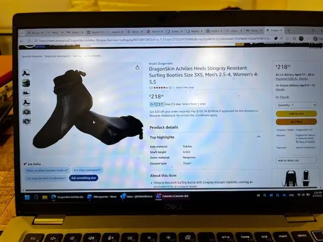 WetsuitBooties/ChaussonPlongee FEM(XS)-DragonSkinAchillesHeels - Photo 6
