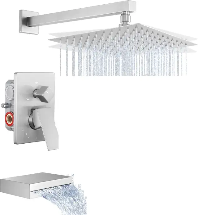 Brand New 10" Rainfall Shower Bathtub Kit For Sale