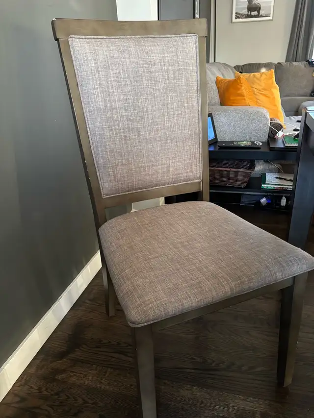 solid wood table with 6 chairs and extension leaf - Photo 5