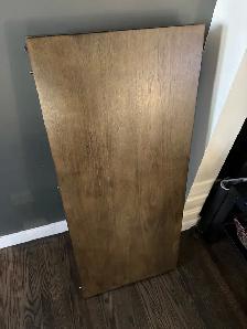 solid wood table with 6 chairs and extension leaf - Photo 6