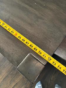 solid wood table with 6 chairs and extension leaf - Photo 7