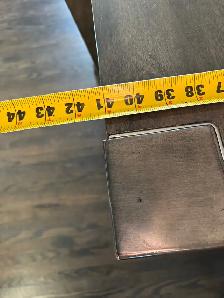 solid wood table with 6 chairs and extension leaf - Photo 8