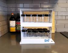Seasoning Bottle Storage Rack with Bottles - Photo 3