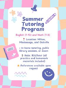 Top-Rated Tutor | English  & Math | Summer Learning Programs