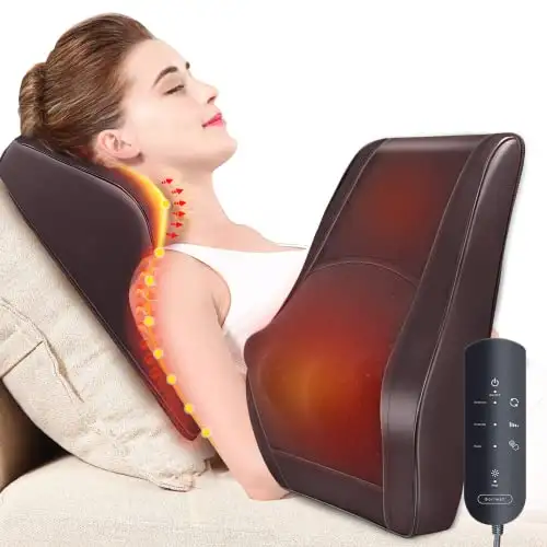 (New)Boriwat Back Massager Neck Massager with Heat, Shiatsu Mass