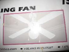BRAND NEW 42' WHITE CEILING FAN WITH LIGHT 3 SPEEDS & REVERSE - Photo 2