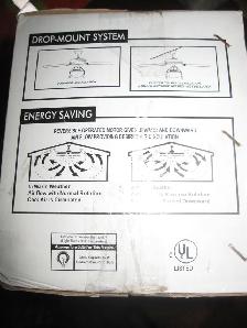 BRAND NEW 42' WHITE CEILING FAN WITH LIGHT 3 SPEEDS & REVERSE - Photo 3