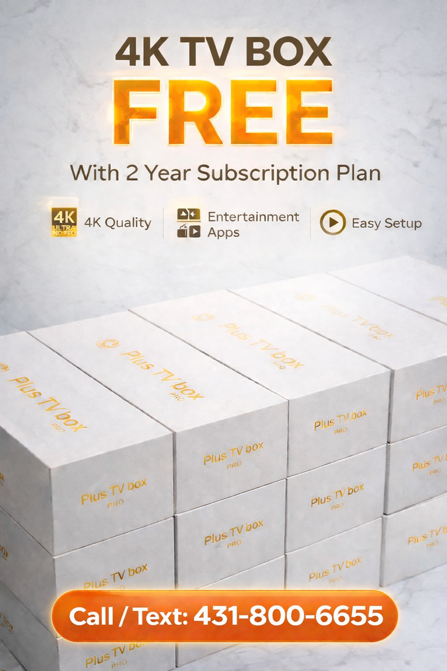 4K TV Box FREE – 2 Year Plan Offer
