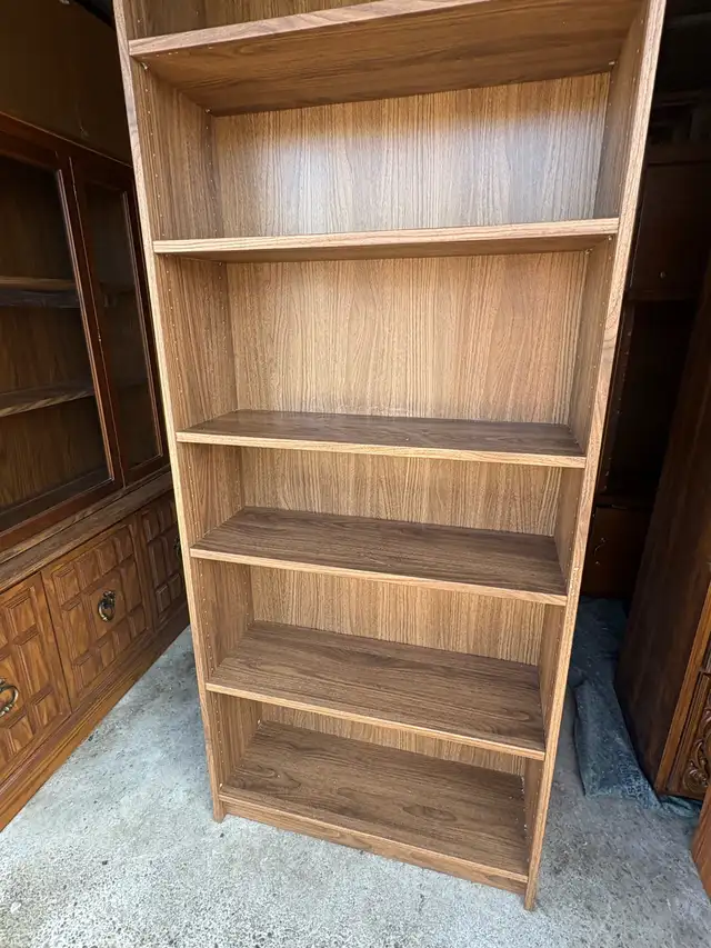 Free delivery used Tall Wooden Bookshelf - Photo 3
