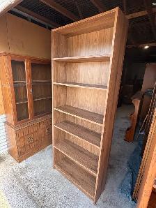 Free delivery used Tall Wooden Bookshelf - Photo 4