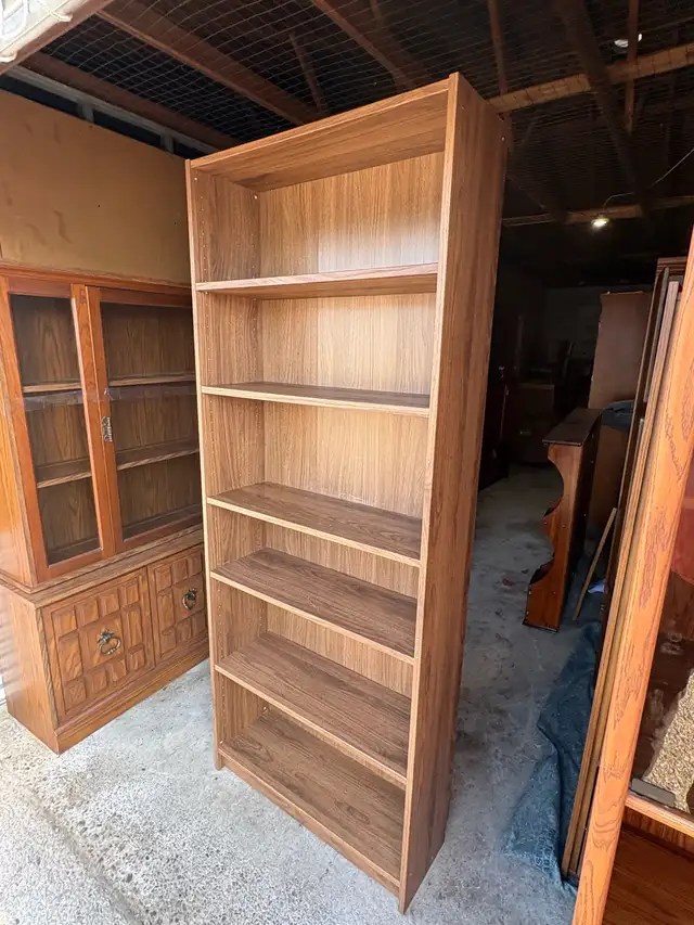 Free delivery used Tall Wooden Bookshelf - Photo 5